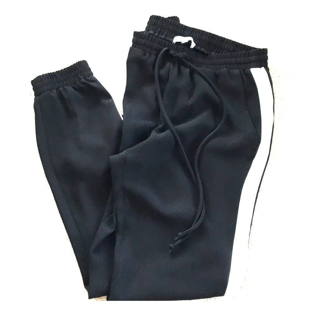 Ro & De Black joggers with white stripe. Size M - Picture 2 of 7